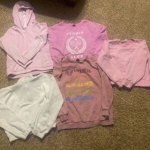 Pink and Purple Kids Hoodie Set